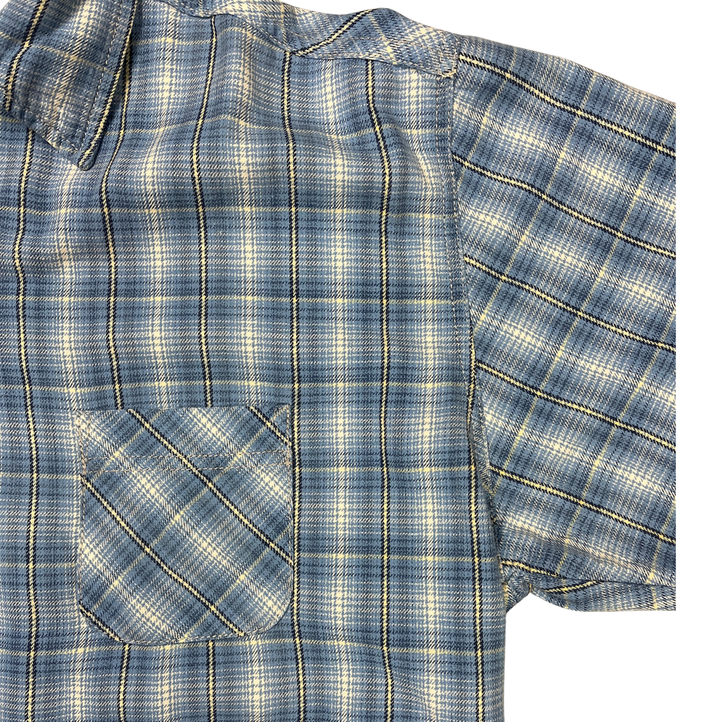 Levi's Kurzarm Flanellhemd Blau/Weiß - L