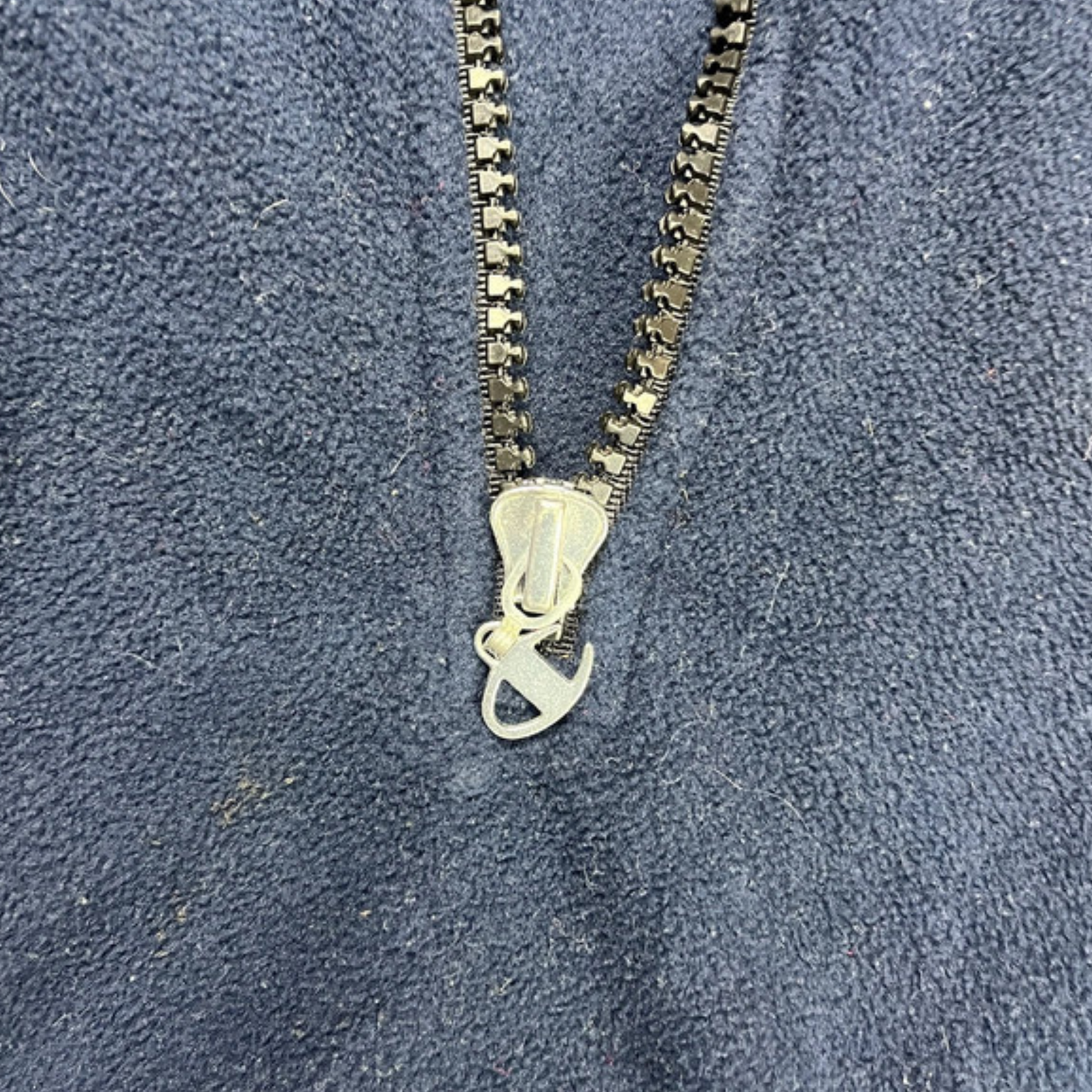 Vintage Champion Halfzip Boxy Fit Pullover Dunkelblau - XXL