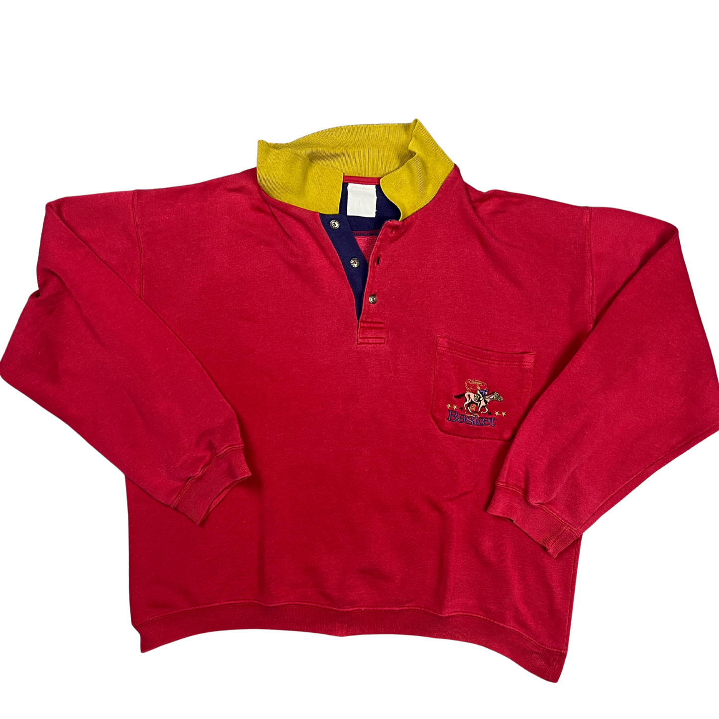 Basket Vintage Cropped Langarmshirt