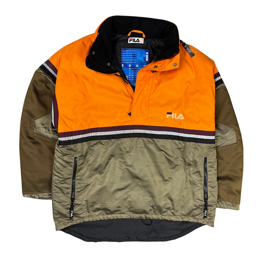 Vintage Fila Skijacke Khaki/Orange - XXL