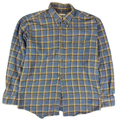 Vintage Flanellhemd Blau/Gelb - L