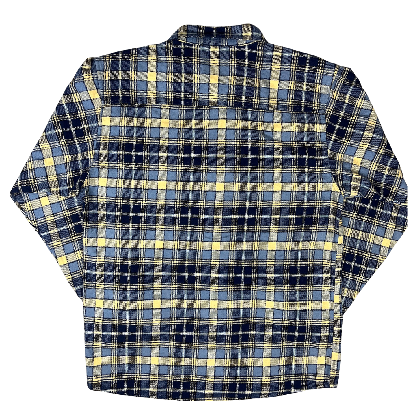 Vintage New Basic Flanellhemd karriert Blau/Schwarz - S