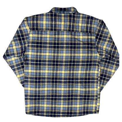 Vintage New Basic Flanellhemd karriert Blau/Schwarz - S