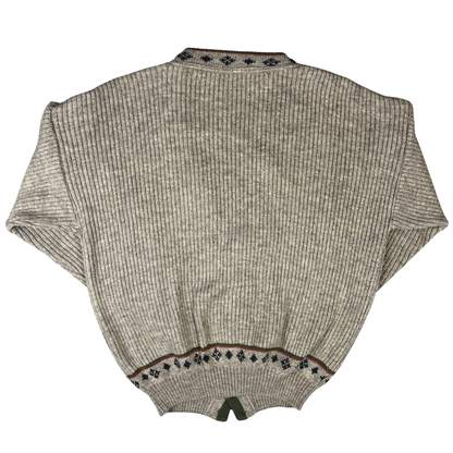 Vintage Cardigan Strickjacke Khaki/Beige - M