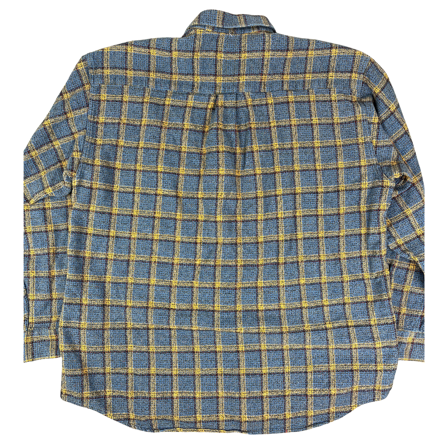Vintage Flanellhemd Blau/Gelb - L