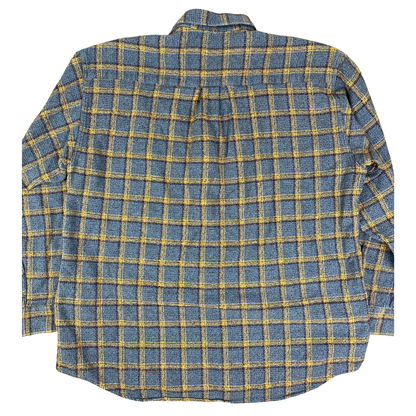 Vintage Flanellhemd Blau/Gelb - L
