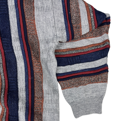 Vintage Coogie Style Strickpullover Bunt - XXL