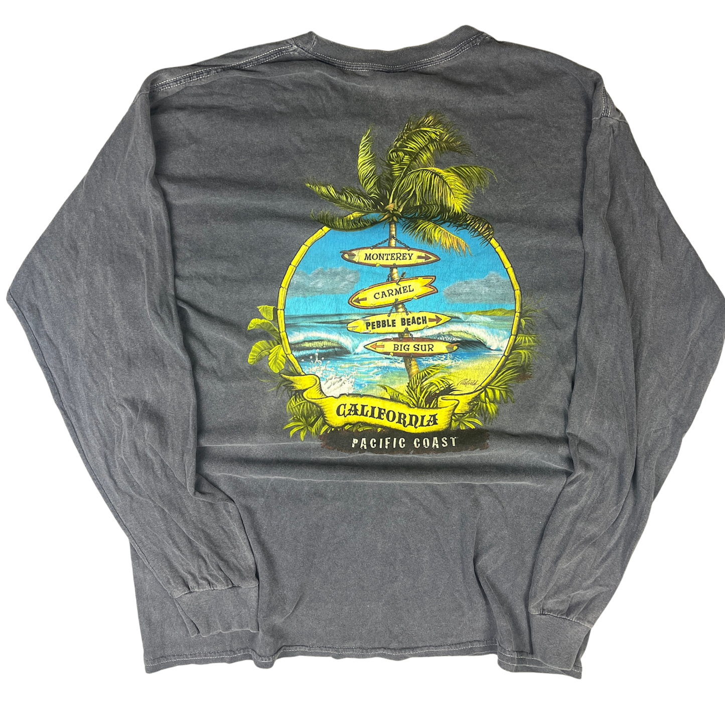 Vintage Gildan California Longsleeve Grau - L