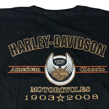 Vintage Harley Davidson T-Shirt Schwarz - L