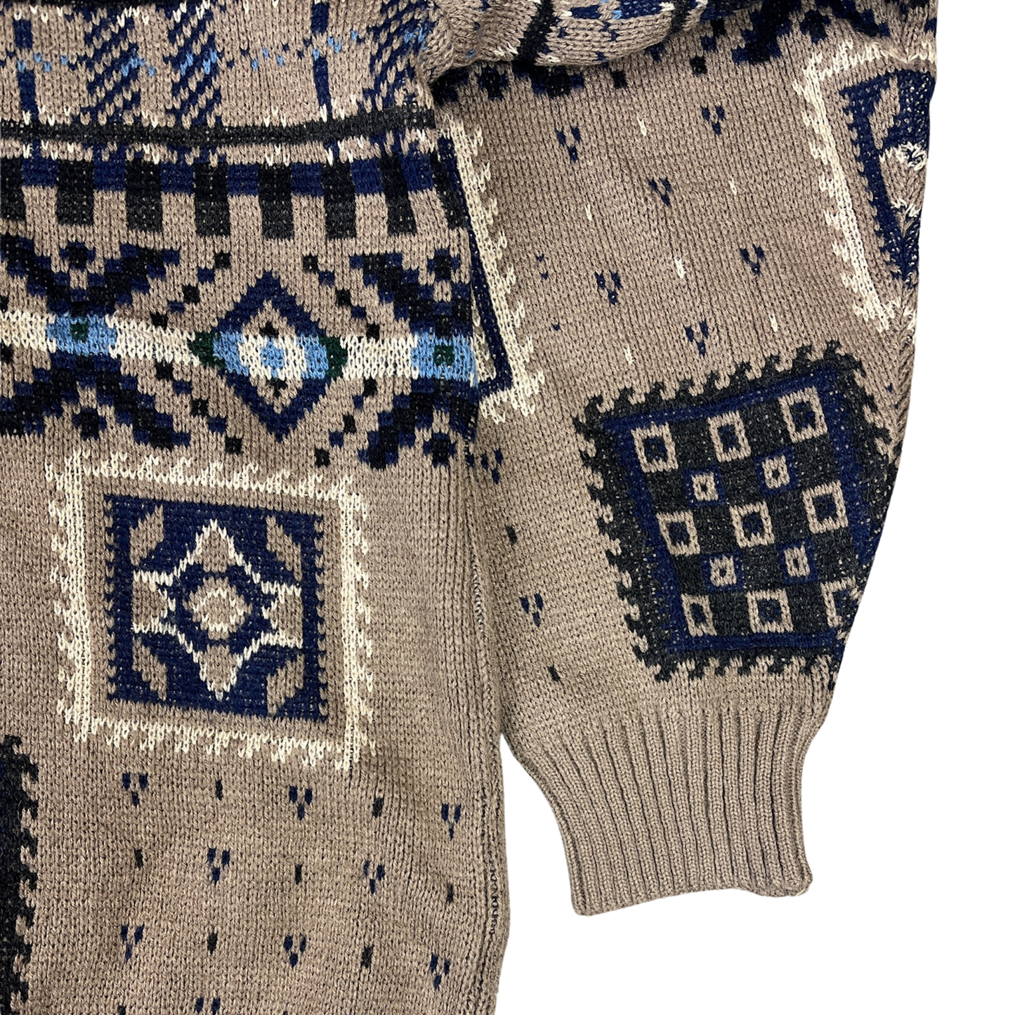 Vintage  Fair Isle Strickpullover Braun - XL