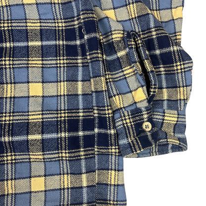 Vintage New Basic Flanellhemd karriert Blau/Schwarz - S