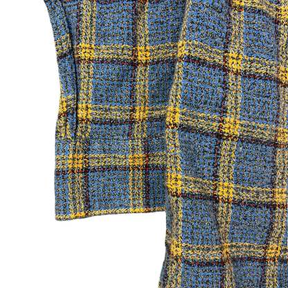 Vintage Flanellhemd Blau/Gelb - L