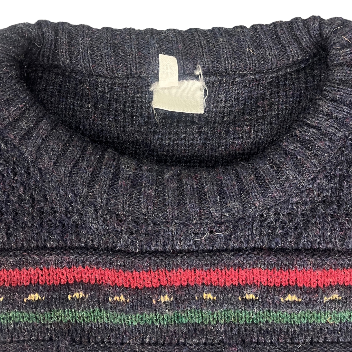 Vintage Strickpullover mit Fair Isle Muster Bunt - XL