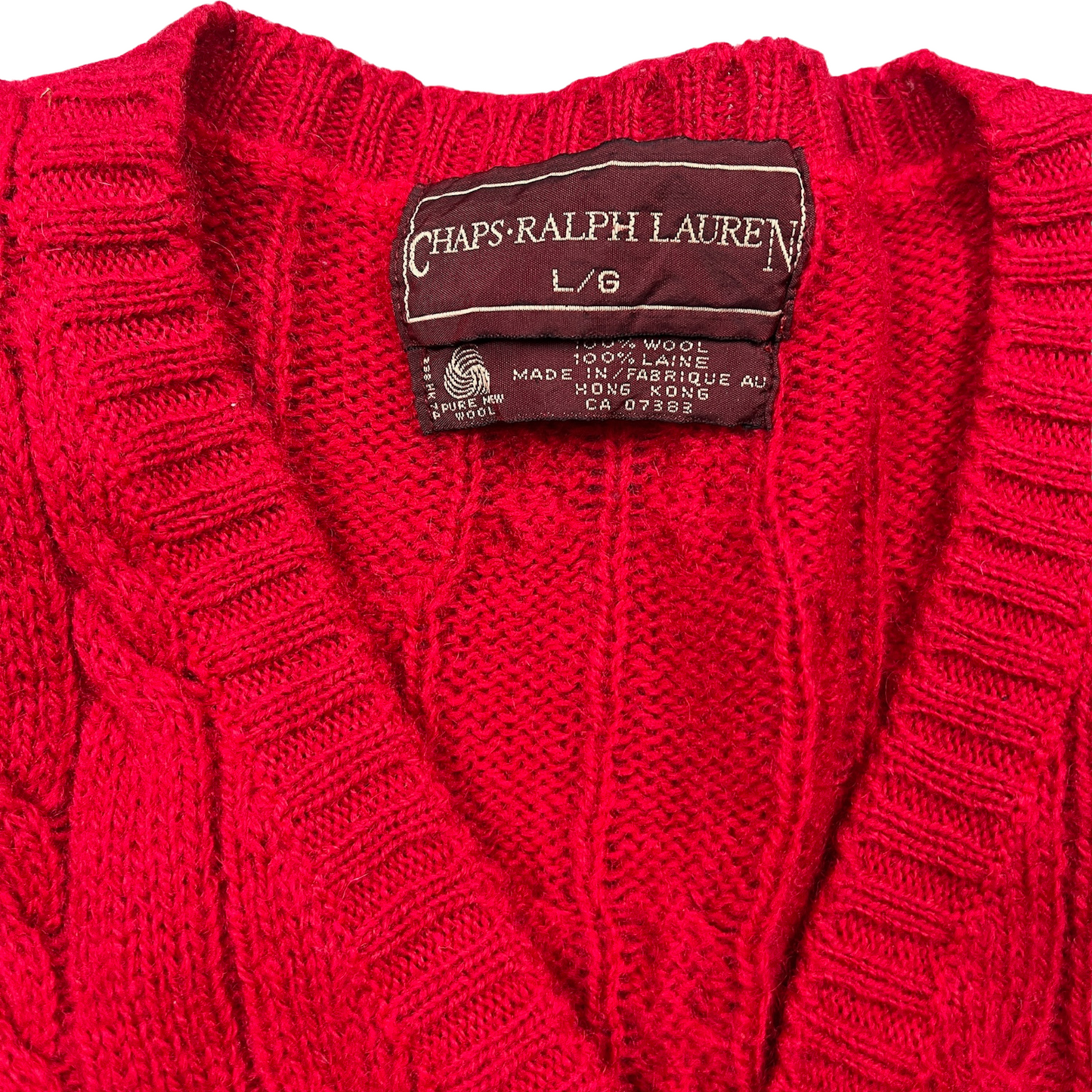 Chaps by Ralph Lauren Strickpullunder Rot - L