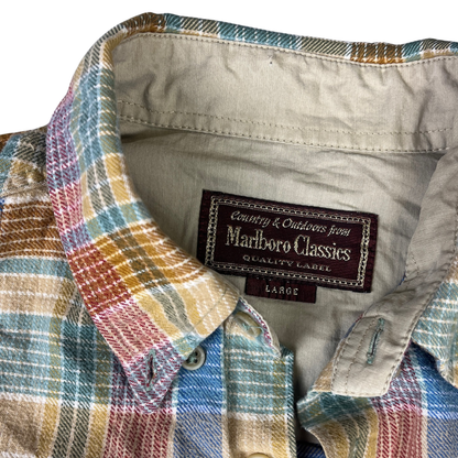 Vintage Marlboro Flanellhemd karriert Bunt - L
