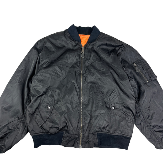 Vintage Bomberjacke Schwarz - XL