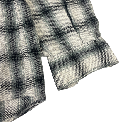 Vintage Rock Valley Flanellhemd karriert Beige/Schwarz - XL