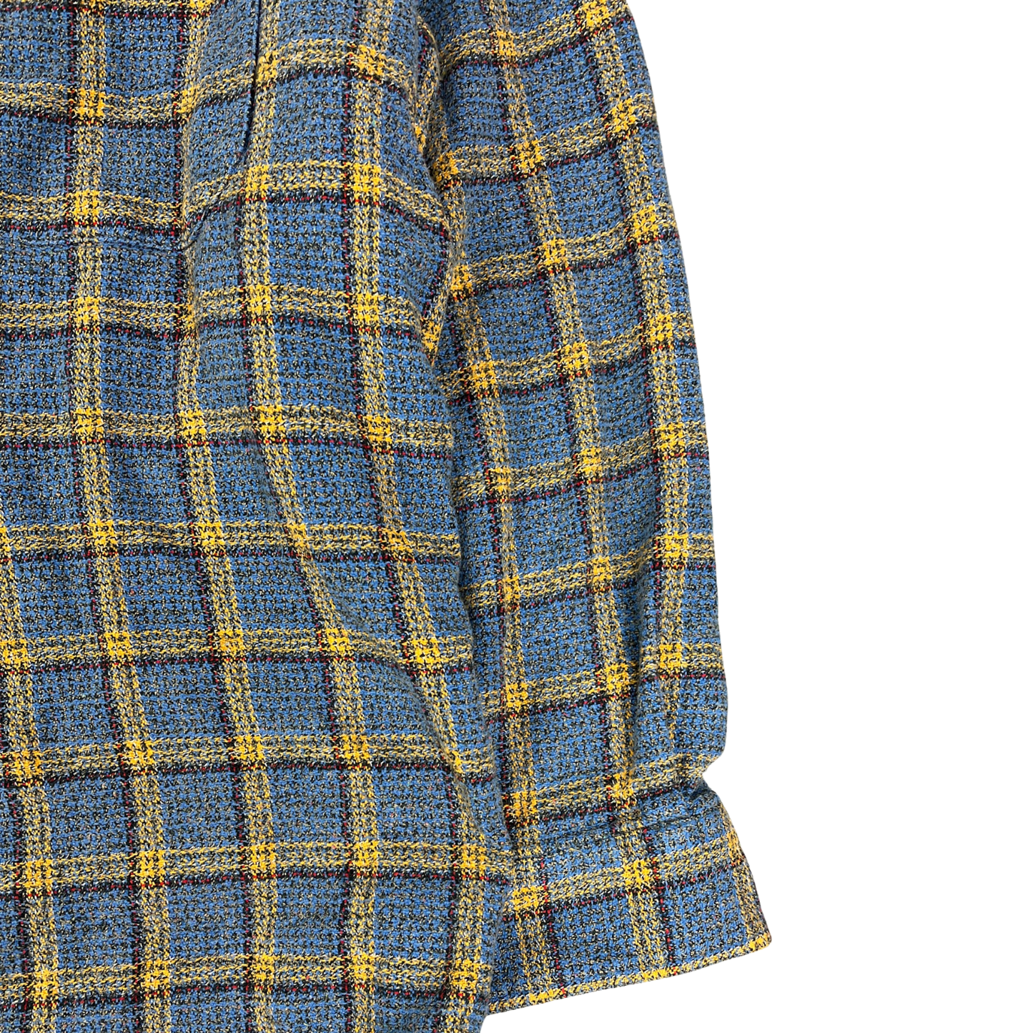 Vintage Flanellhemd Blau/Gelb - L
