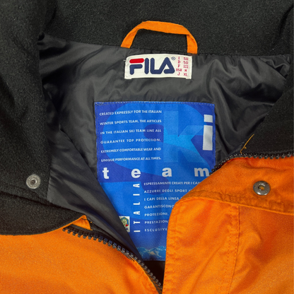 Vintage Fila Skijacke Khaki/Orange - XXL