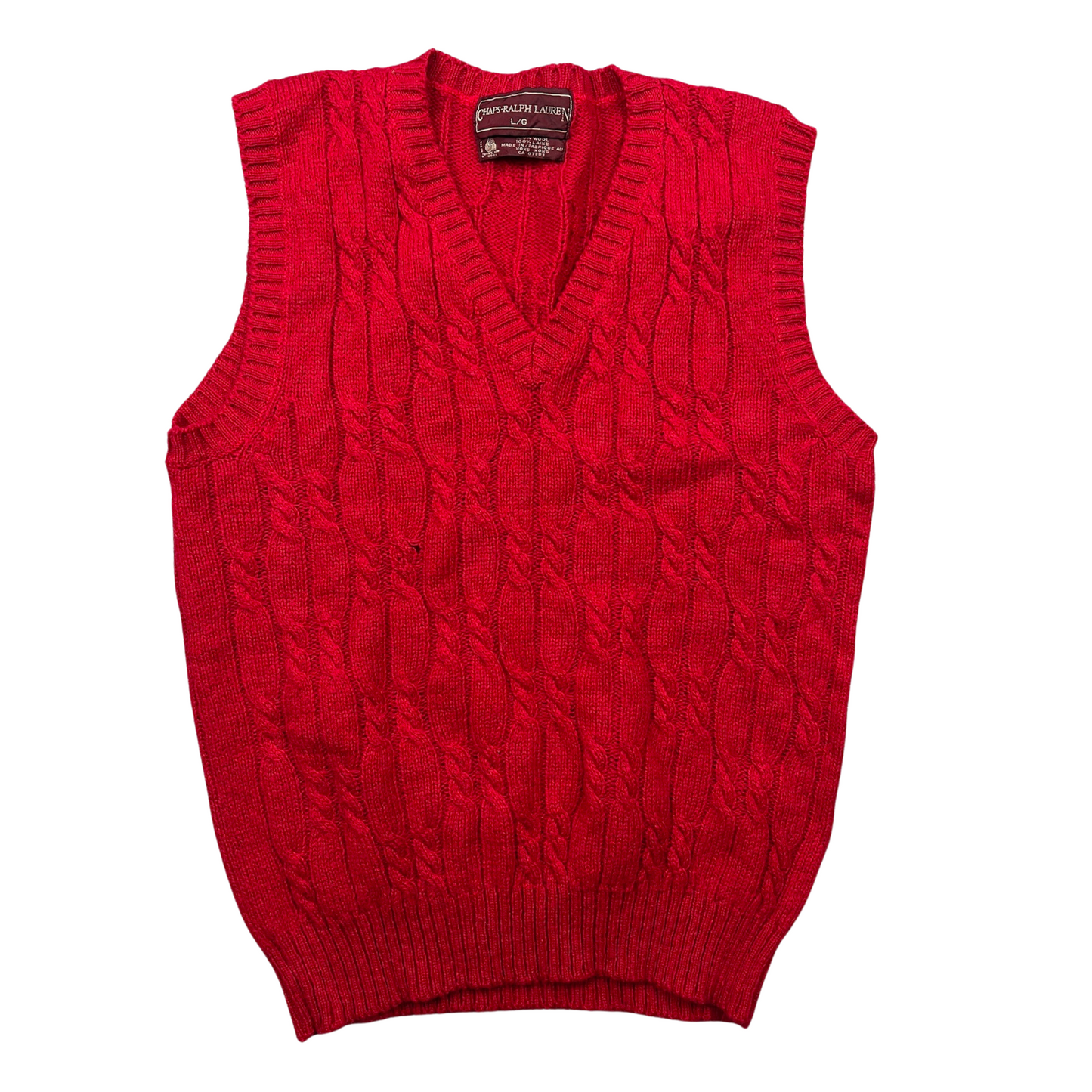 Chaps by Ralph Lauren Strickpullunder Rot - L