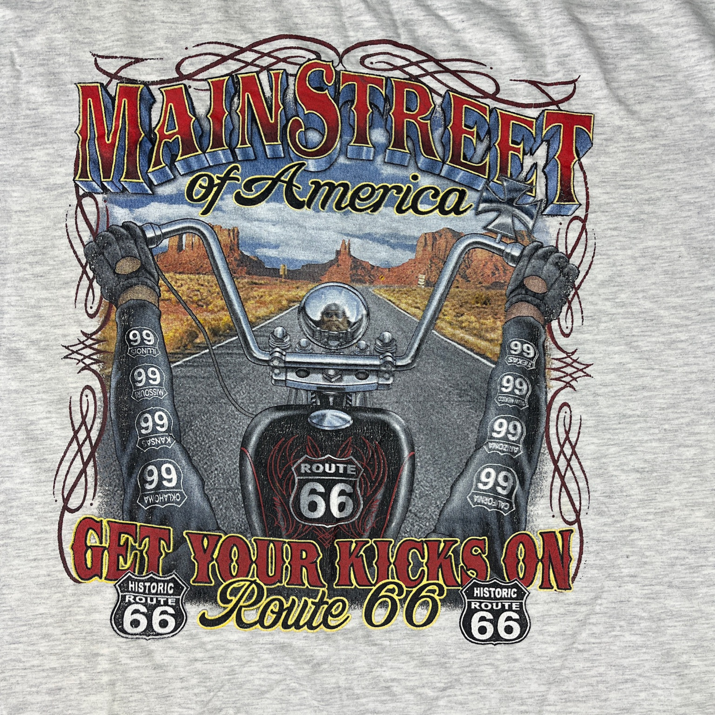 Vintage Route66 T-Shirt Creme - XL
