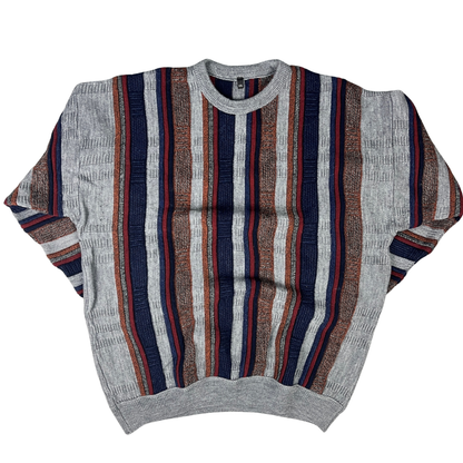 Vintage Coogie Style Strickpullover Bunt - XXL