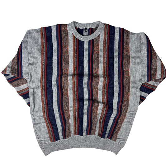 Vintage Coogie Style Strickpullover Bunt - XXL