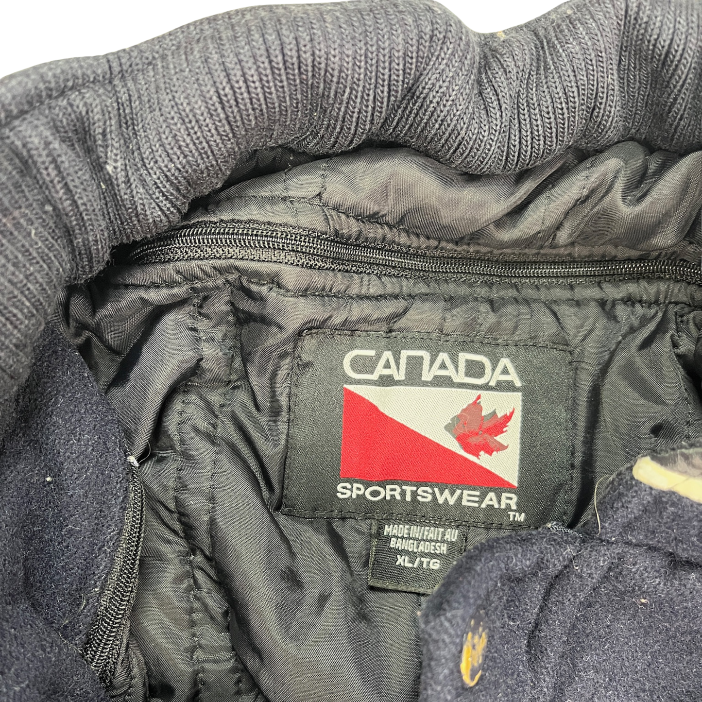 Vintage Varsity Bomberjacke Blau - XL