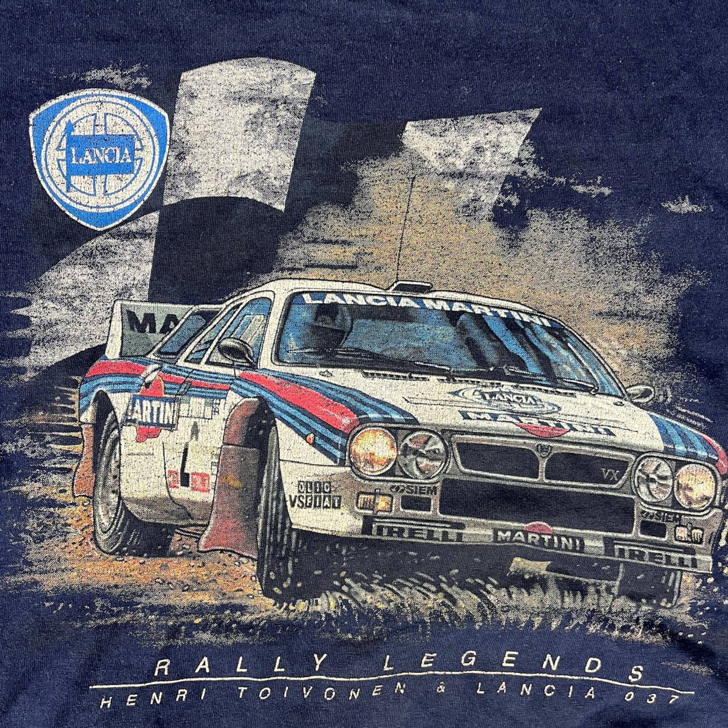 Vintage Dacia Racing T-Shirt Blau - XXL