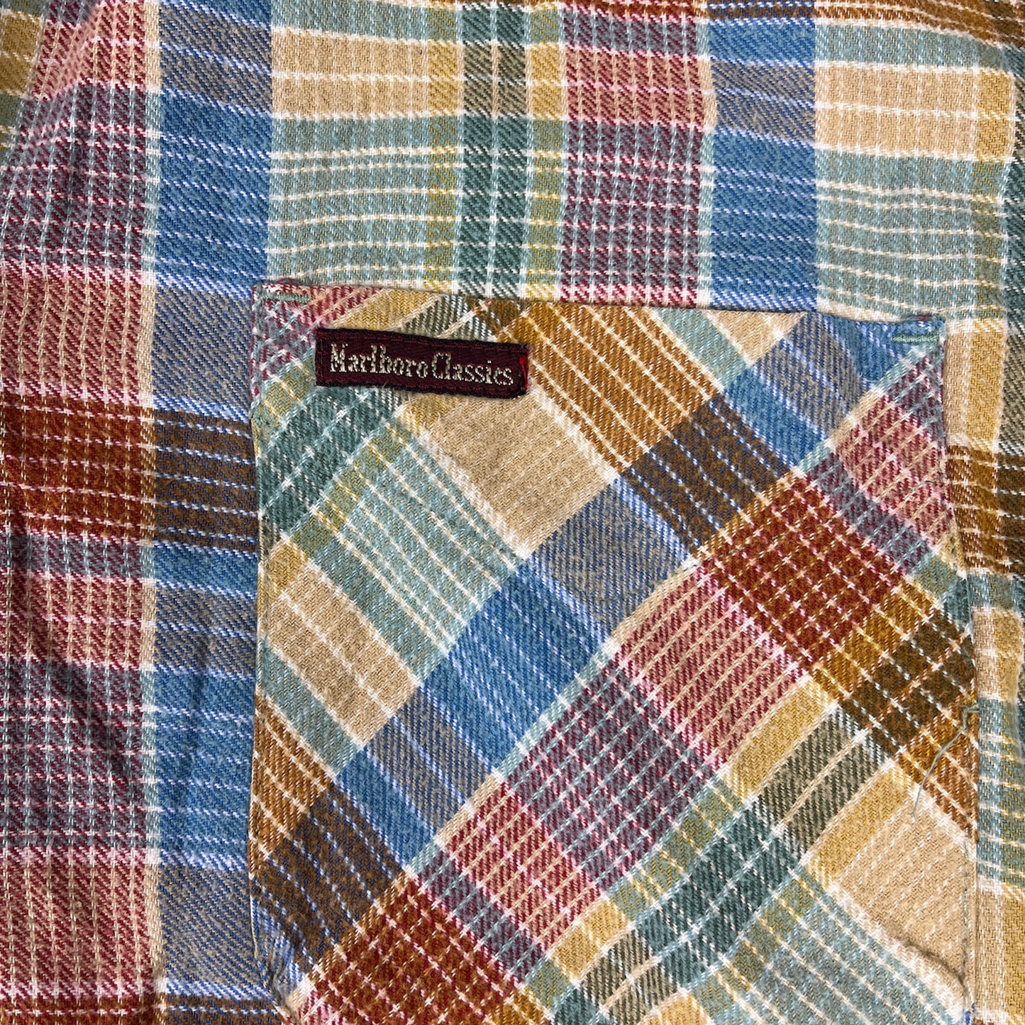 Vintage Marlboro Flanellhemd karriert Bunt - L