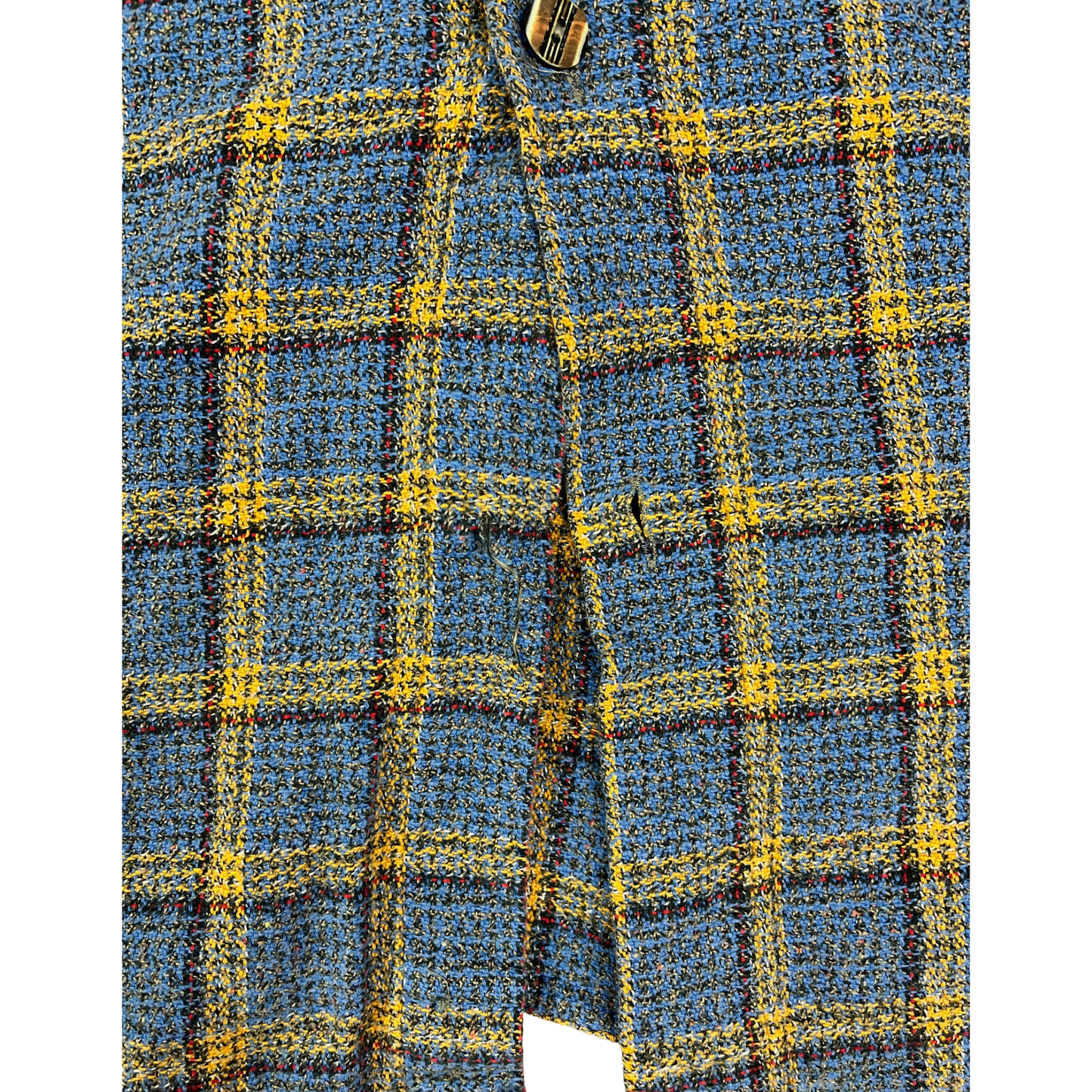 Vintage Flanellhemd Blau/Gelb - L