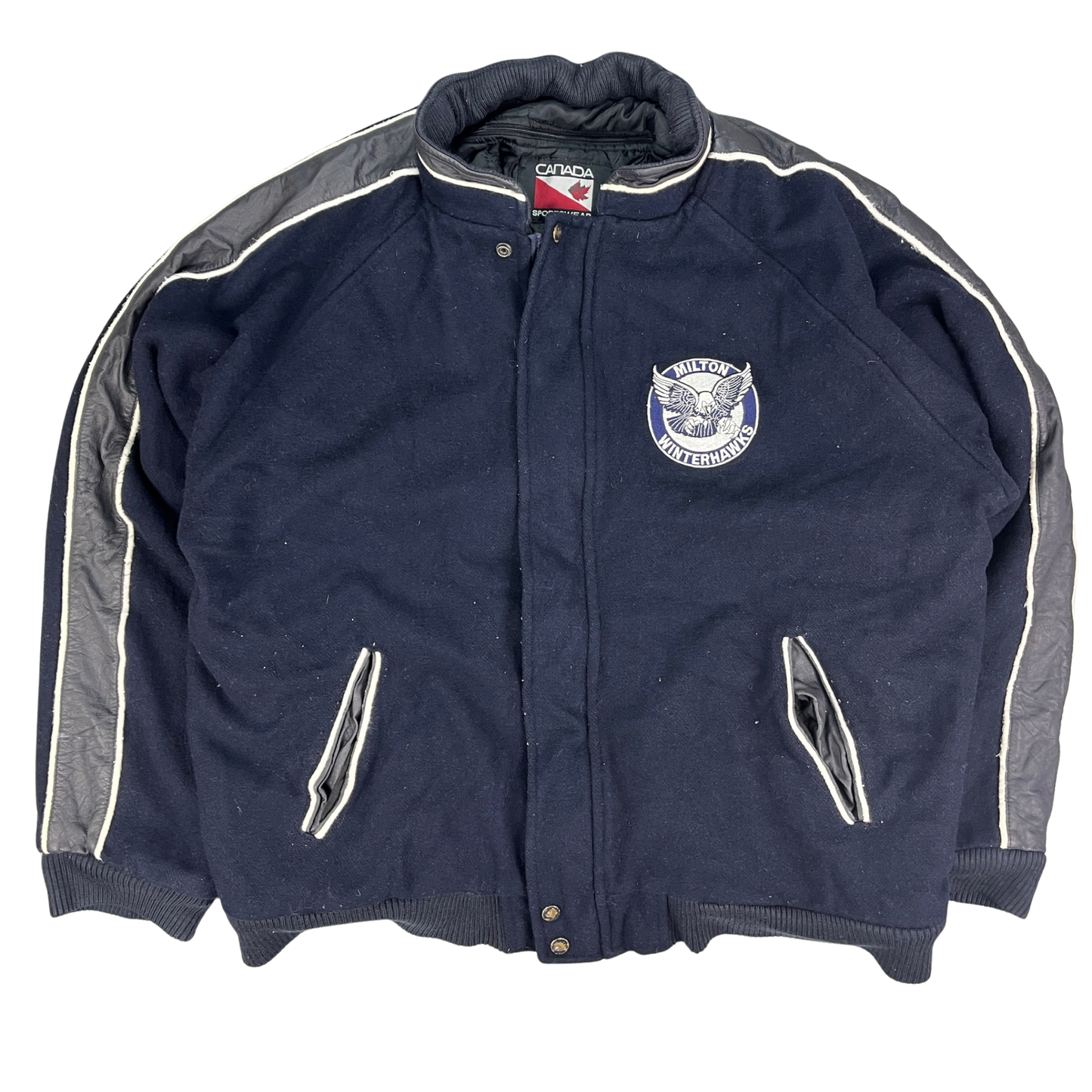 Vintage Varsity Bomberjacke Blau - XL