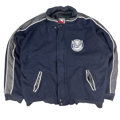 Vintage Varsity Bomberjacke Blau - XL