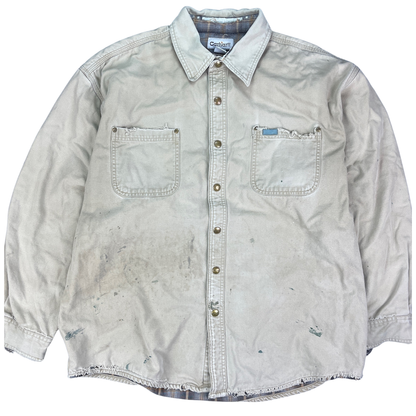 Vintage Used Look Carhartt Workwear Hemdjacke Beige - XL
