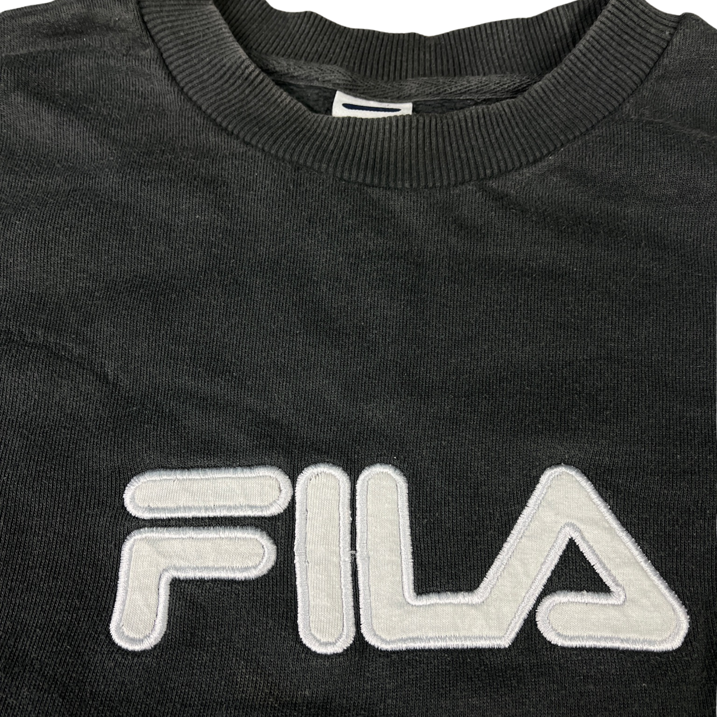 Vintage Fila Boxy Fit Sweater Grau - S