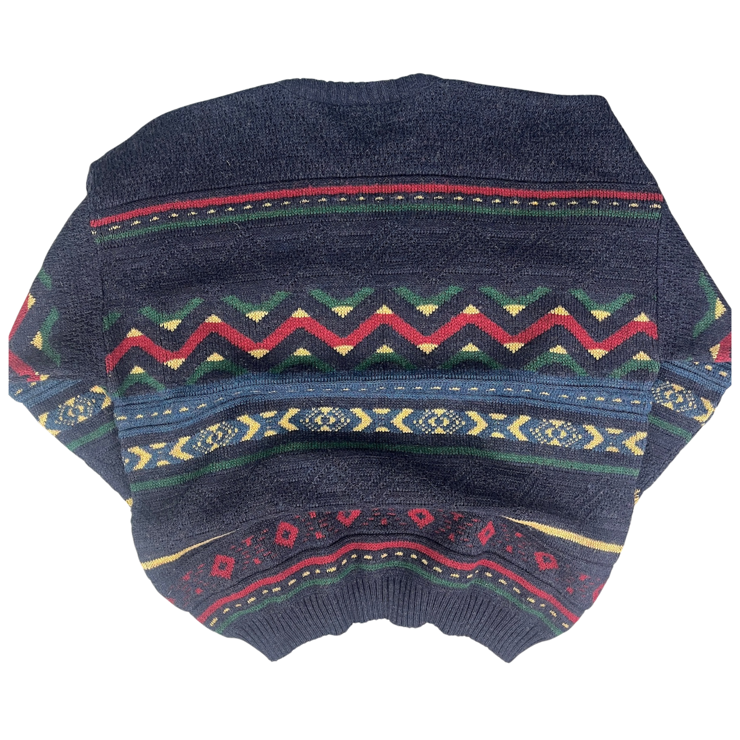 Vintage Strickpullover mit Fair Isle Muster Bunt - XL