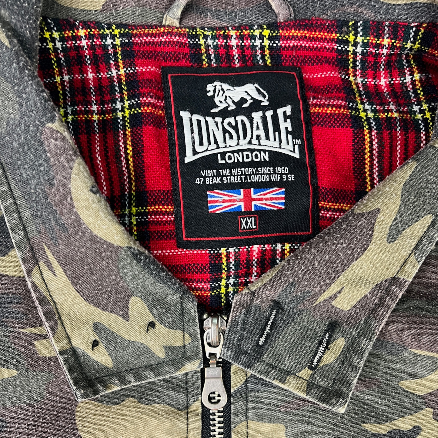 Vintage Lonsdale London Bomberjacke Camouflage - XXL