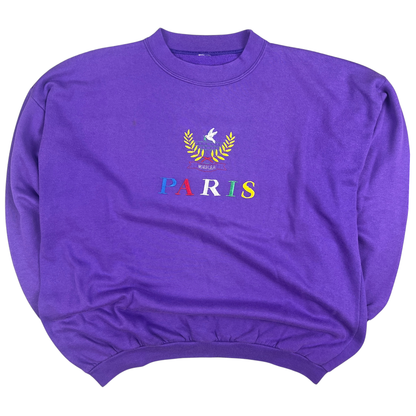 Vintage Paris Crewneck Sweater Lila - L