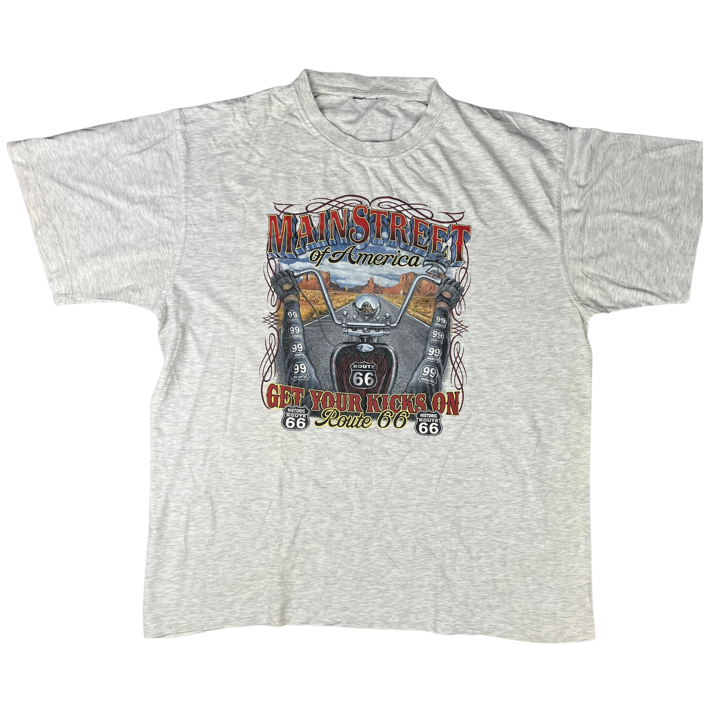 Vintage Route66 T-Shirt Creme - XL